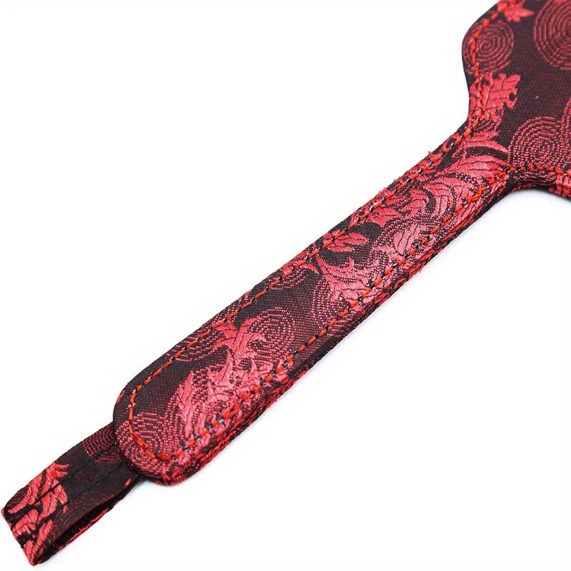 Faux Leather Jacquard Bondage Paddle for Beginner Spanking