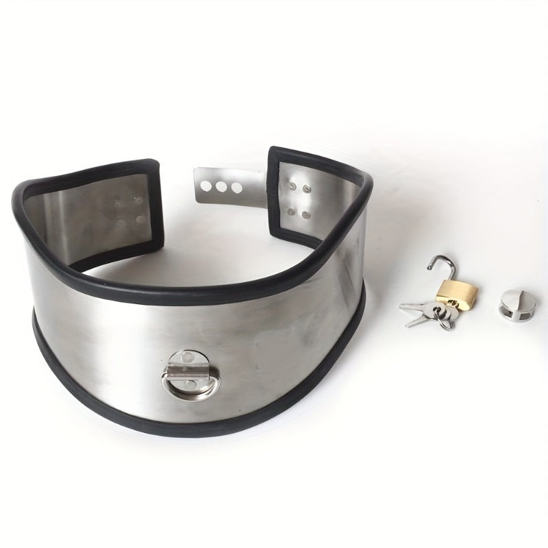 Stainless Steel Necklet Collar For BDSM Bondage Jewelry Heavy Duty