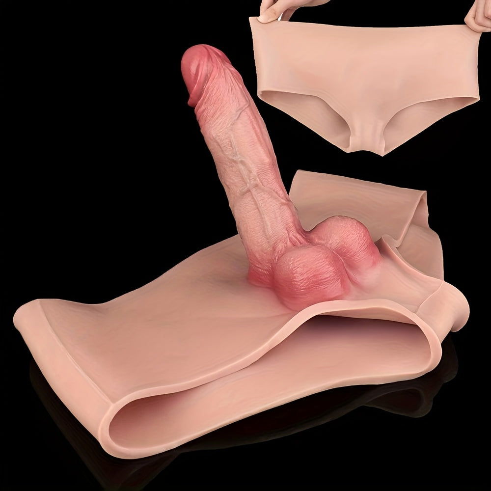 Simulated Wearable Silicone Crotch Suit For Adults BDSM Lovers