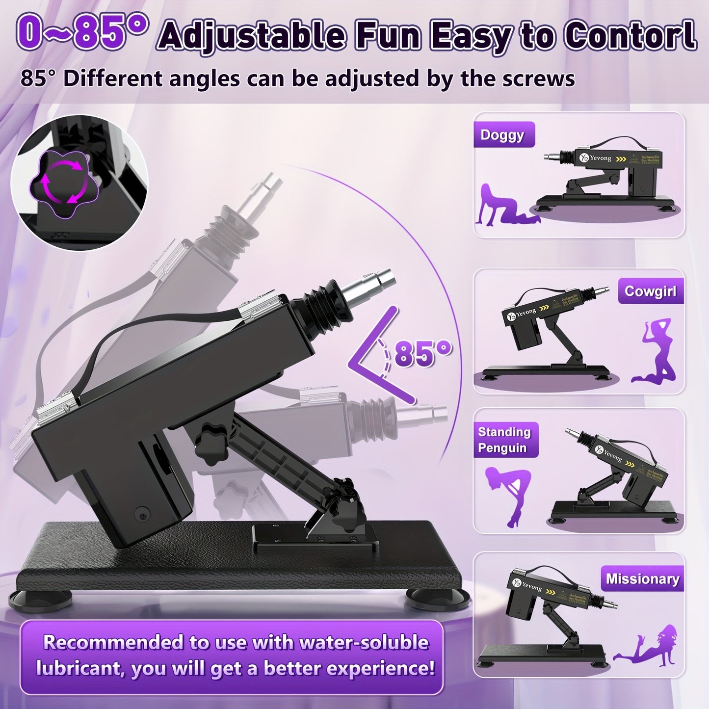 Sex Machine for Couples and Solo Play with 8 Attachments