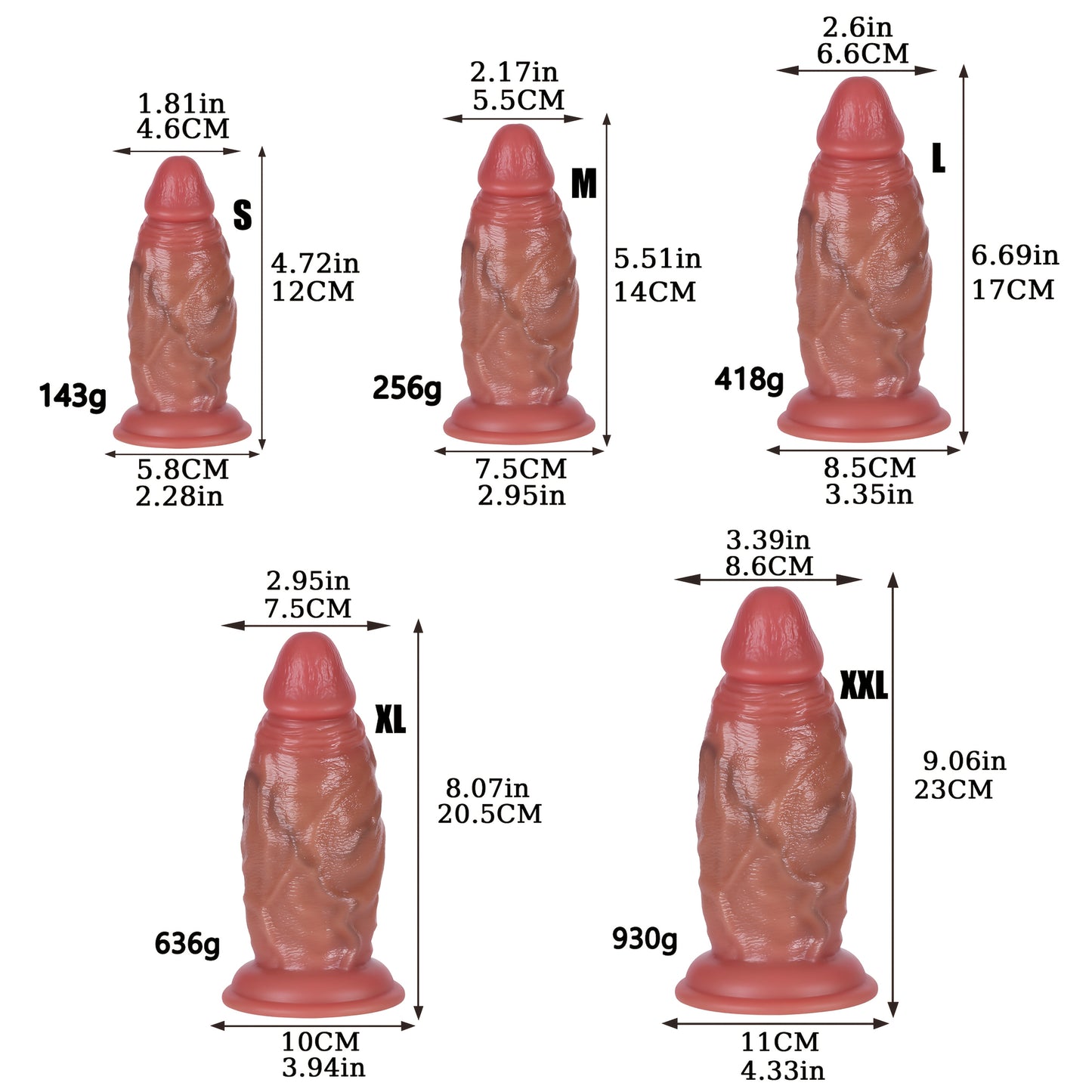 幸涩 Realistic Silicone Dildo Dual Density With Suction Cup