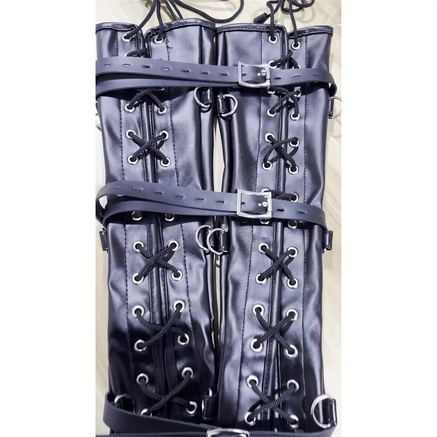 BDSM Bondage Extreme Long Hand Arm Restraints Wrist Cuffs