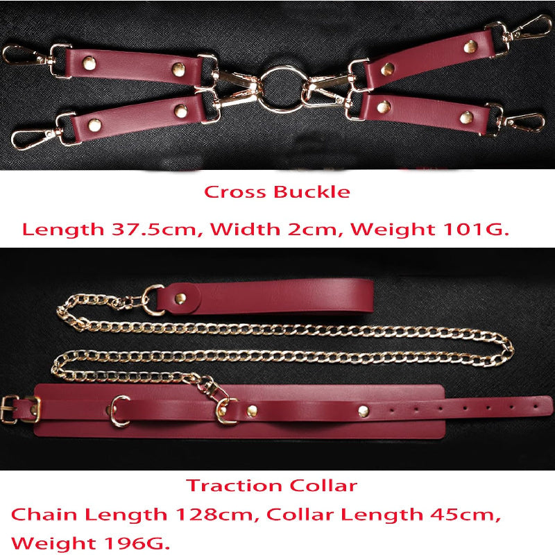 UNMZ 10pc BDSM Bondage Set Handcuffs Whip Restraints Kit Couples