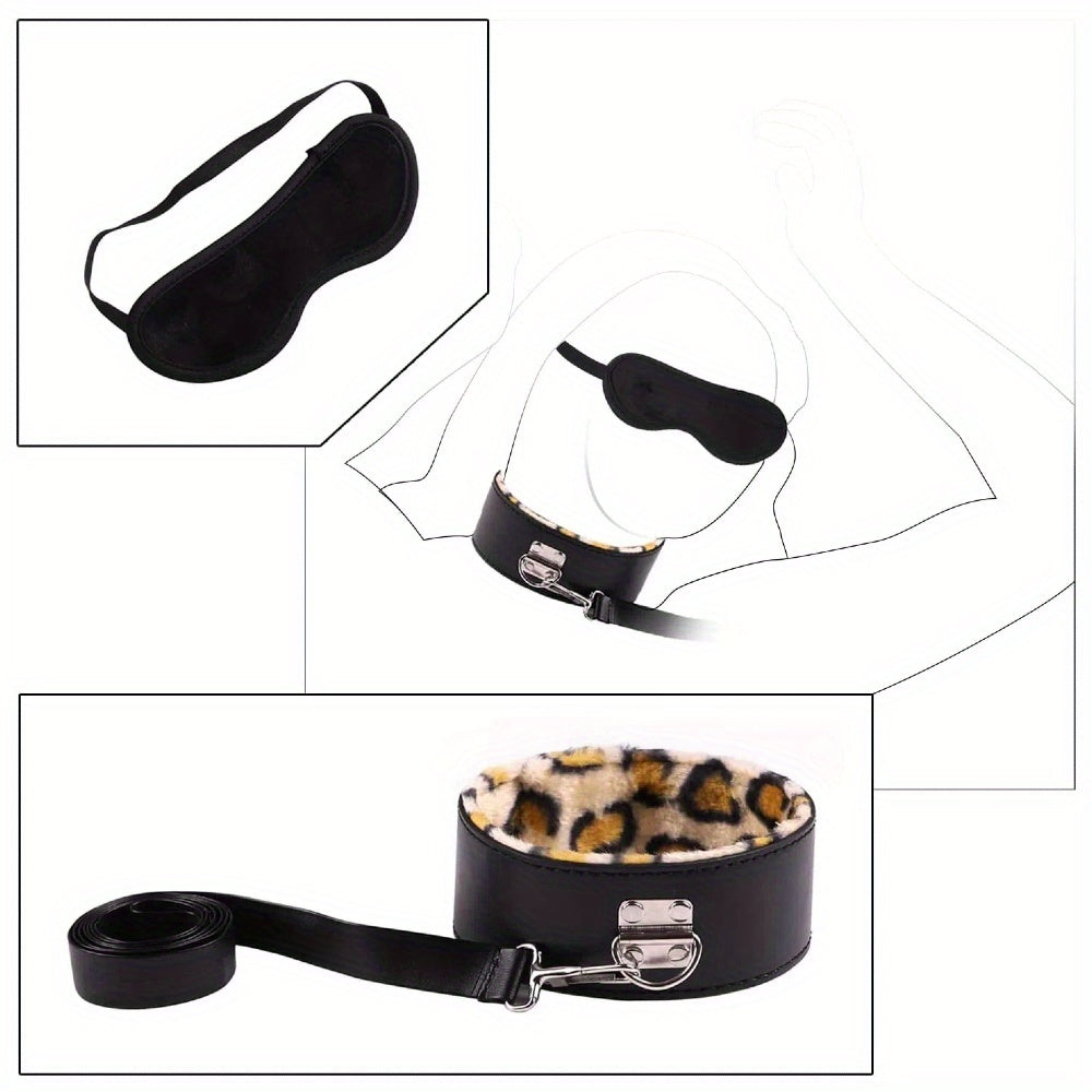 Leather Bondage Kit 30pc Restraints Set for Couples