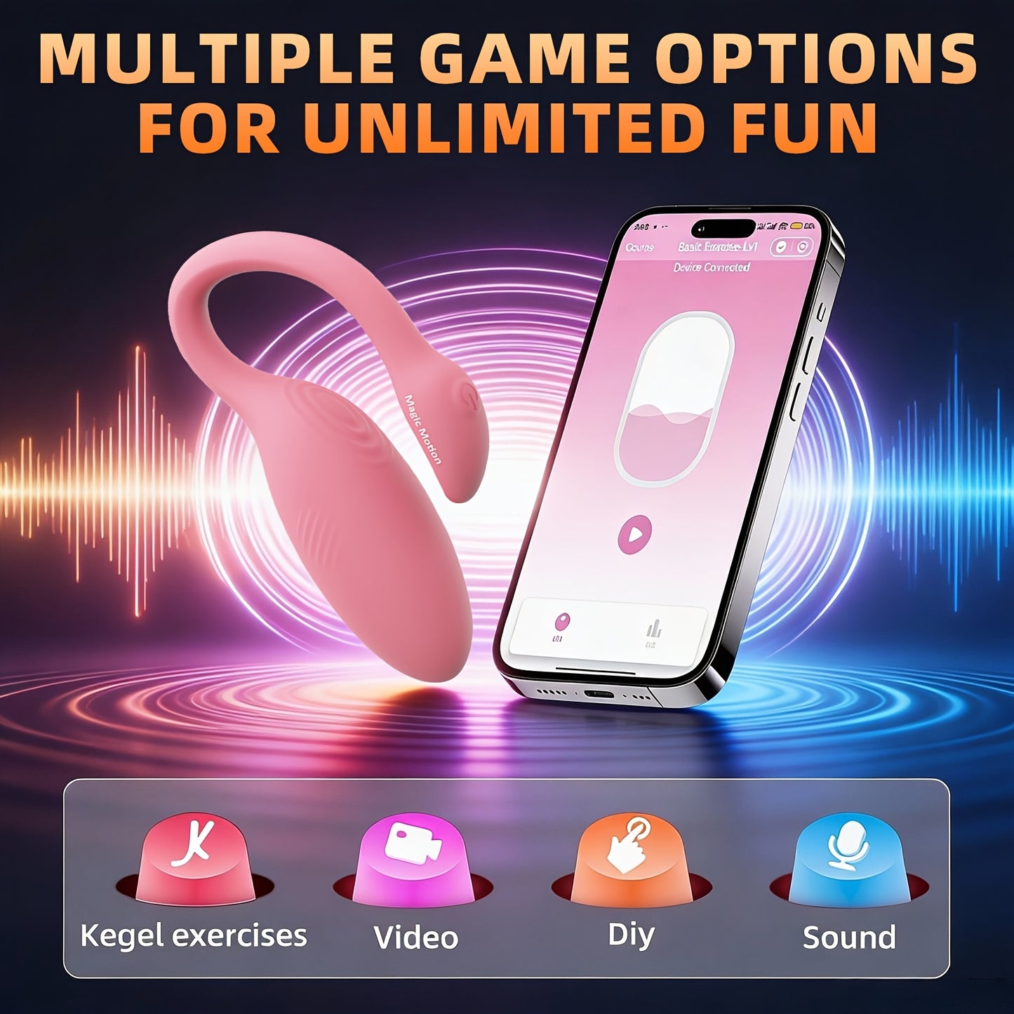 LSHE Smart Kegel Exerciser With Pressure Sensor And App Remote