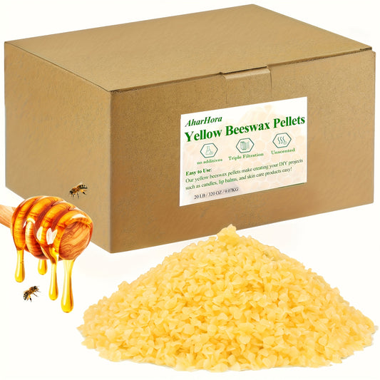 Beeswax Pellets 20lb 100% Natural for Candles Lip Balm Soap