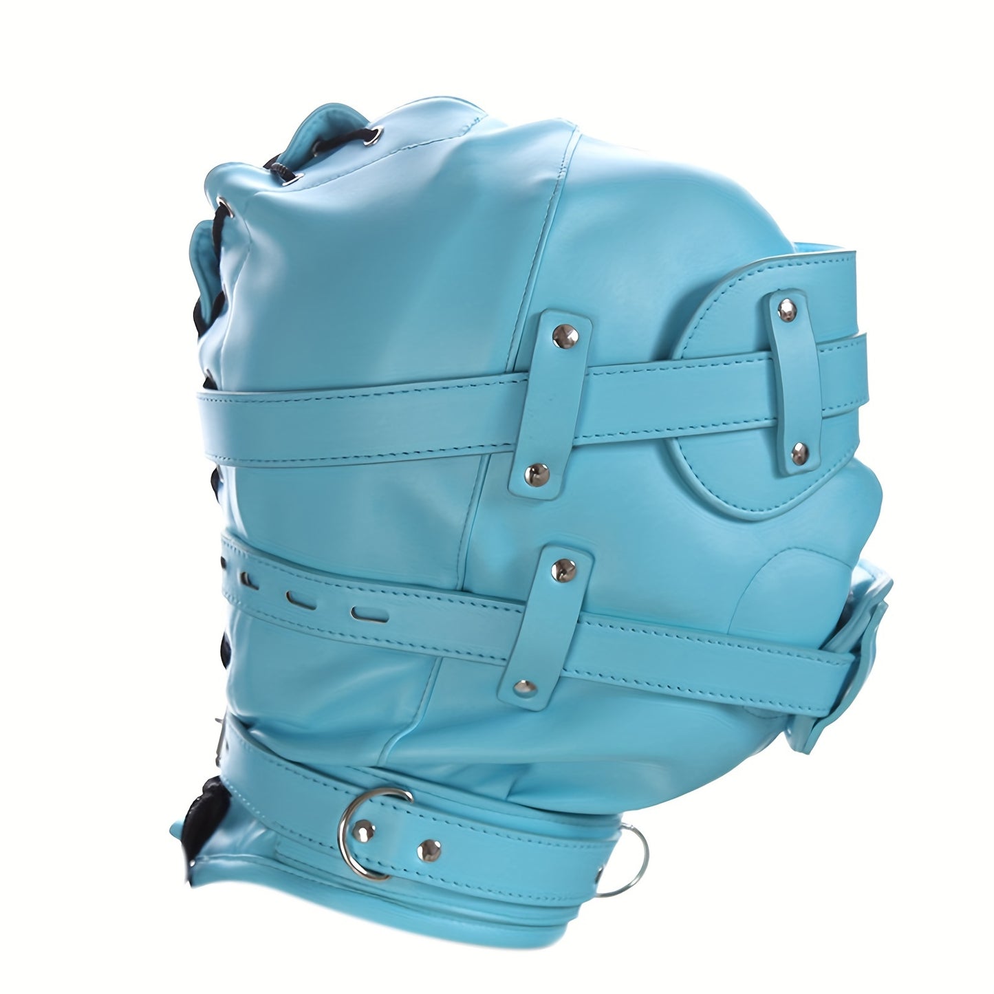 Removable Blindfold Hood Mask With Interchangeable Dildos For BDSM