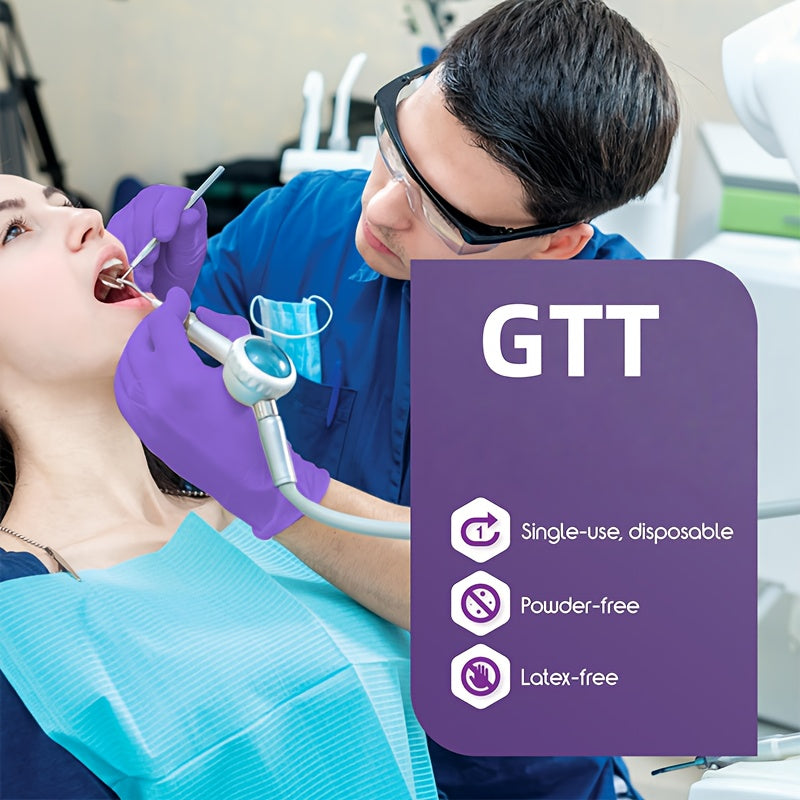 GTT Nitrile Gloves 4.5 Mil Disposable Ambidextrous Tattoo Applications