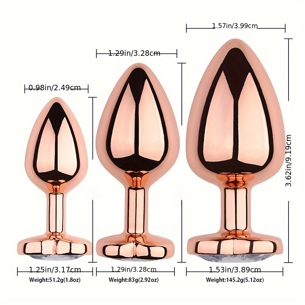 Metal Butt Plug Glass Ball Set Four Piece Anal Toys