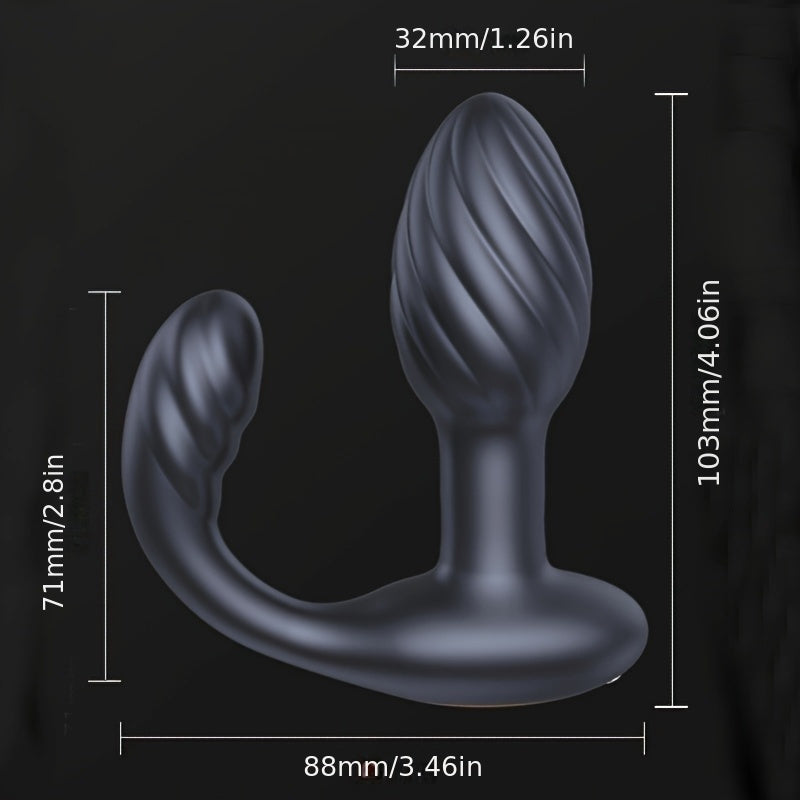 JOINJJTOY Universal Anal Plug Spiral Pattern Prostate Massager Wireless Remote