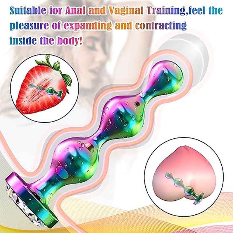 Metal Anal Beads Prostate Massager With Jewelry Design 3 Pack