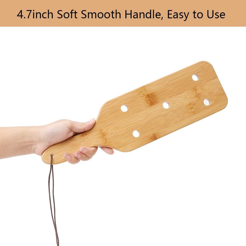 14inch Bamboo Paddle for Adult BDSM Sex Play with 5 Holes, Bdsm Accessories, Erotic Play, Smooth Finish, Sleek Design, Durable Material, Lightweight Construction, Erotic Tool