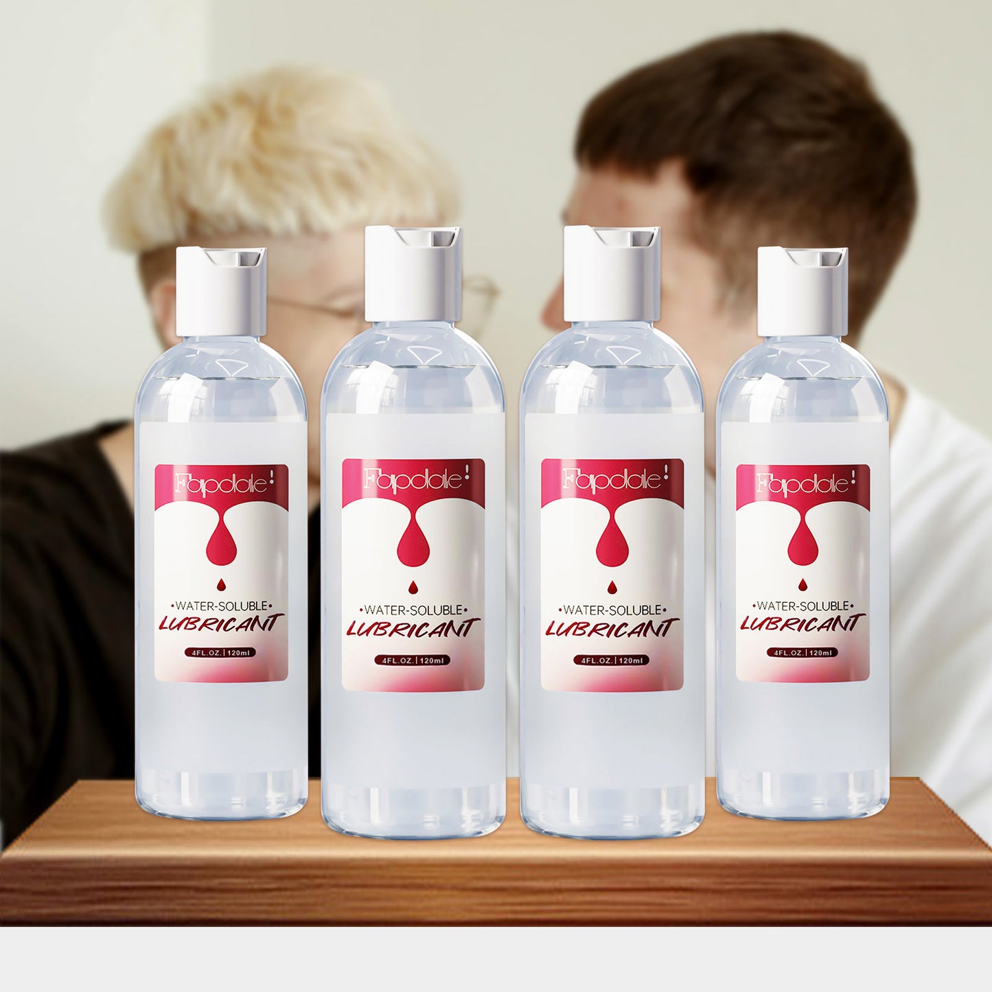 FAPDALE Water Based Lubricant 4 Pack With Pump Head For Couples
