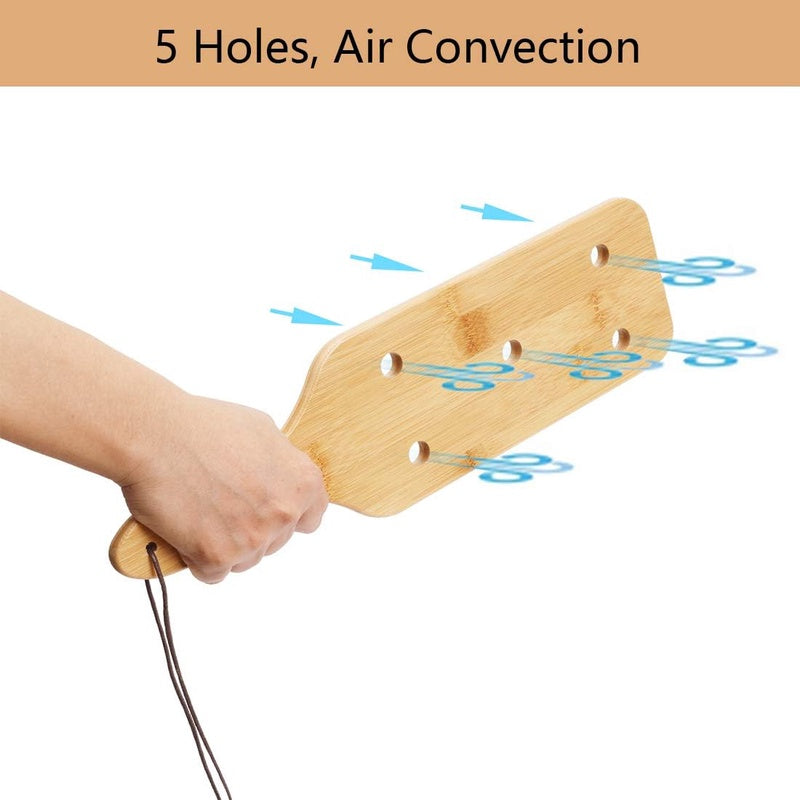 14inch Bamboo Paddle for Adult BDSM Sex Play with 5 Holes, Bdsm Accessories, Erotic Play, Smooth Finish, Sleek Design, Durable Material, Lightweight Construction, Erotic Tool