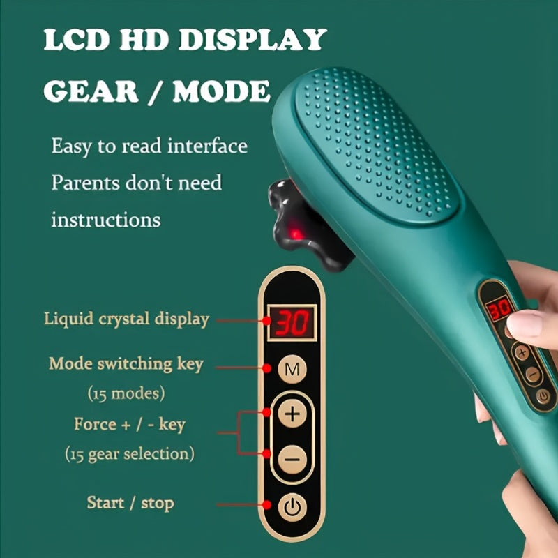 Portable Electric Wand With 6 Heads And 15 Intensity Levels