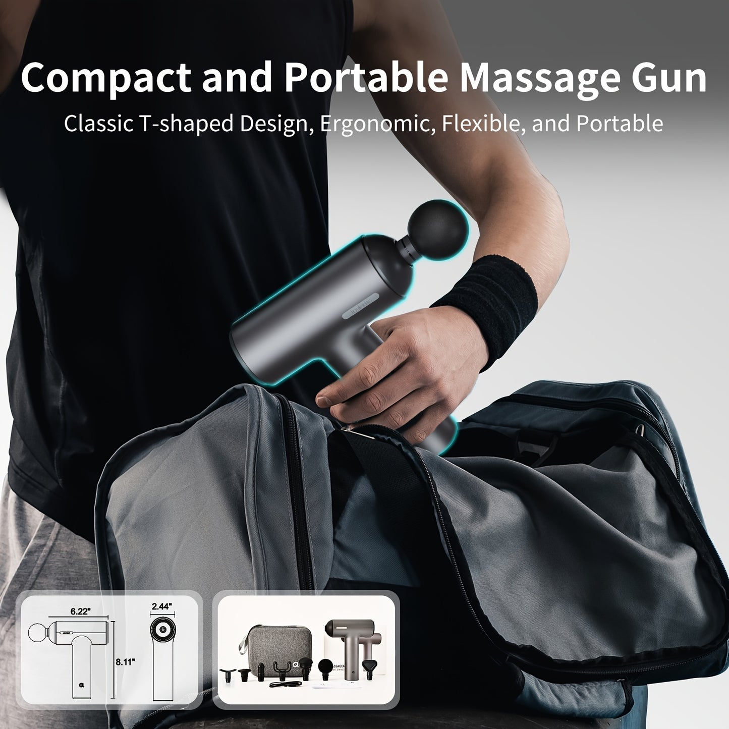 ARBOLEAF Deep Tissue Massage Gun With 7 Interchangeable Heads