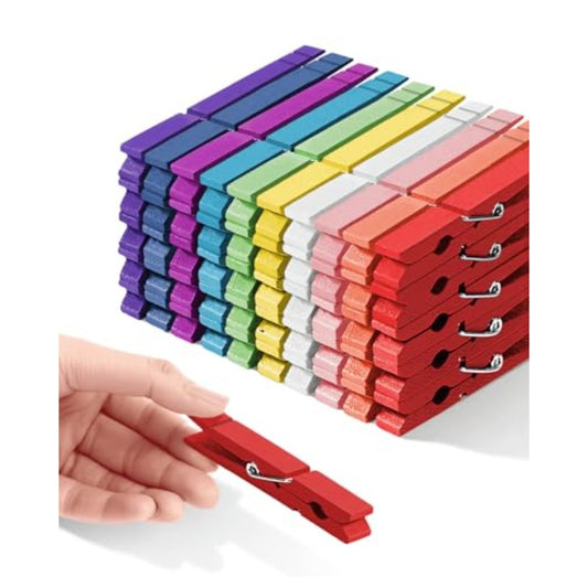 Heavy Duty Wooden Clothespins With Strong Spring For Laundry