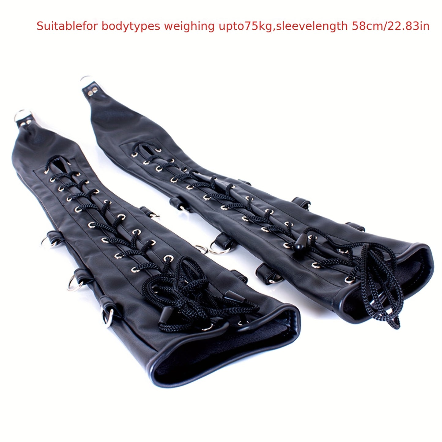 BDSM Bondage Extreme Long Hand Arm Restraints Wrist Cuffs