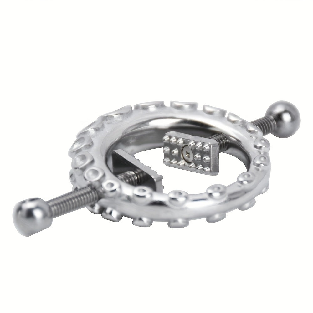 1 Stainless Steel Nipple Clamp with Floral Design Women's Breast Stimulation Toy Spiked Nipple Rubbing Decorative Metal Chest Chain Couples BDSM Alternative Sex Toy, Erotic Toy, Bdsm Accessory, Edgy Fashion, Highquality Steel