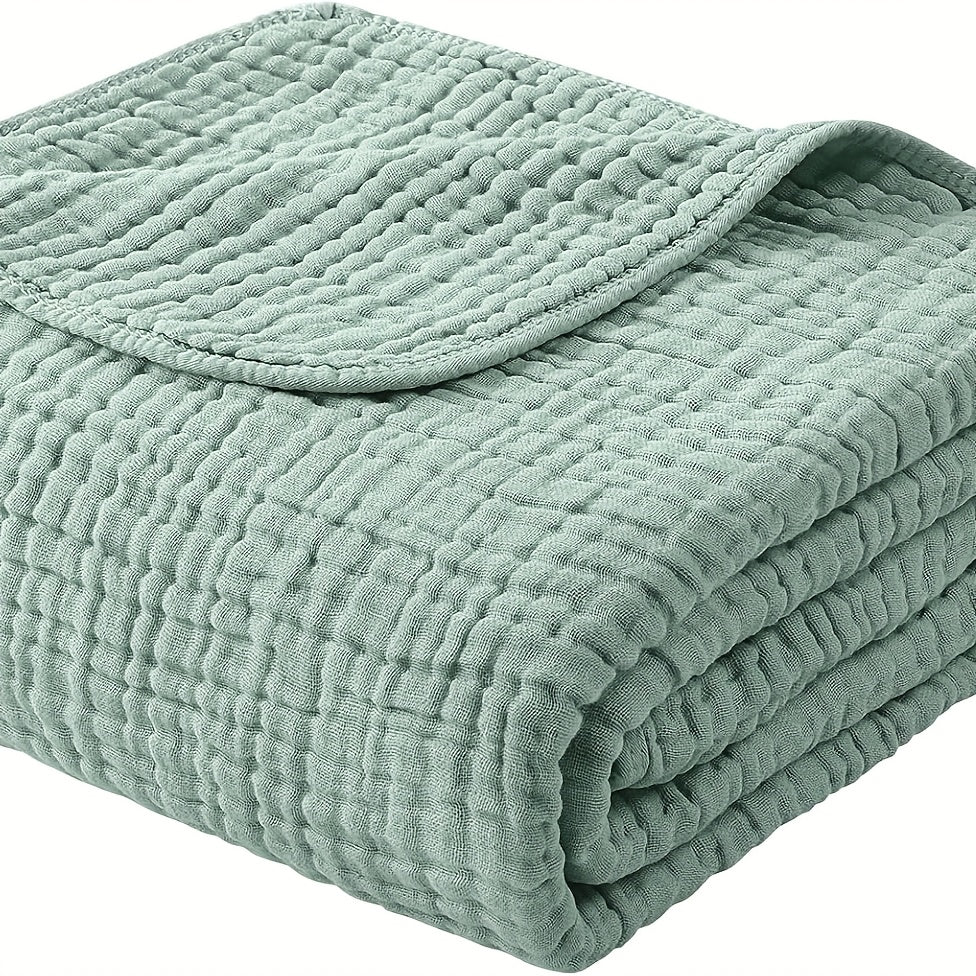 LOOXII 6-Layer Cotton Muslin Blanket All-Season Breathable Comfort