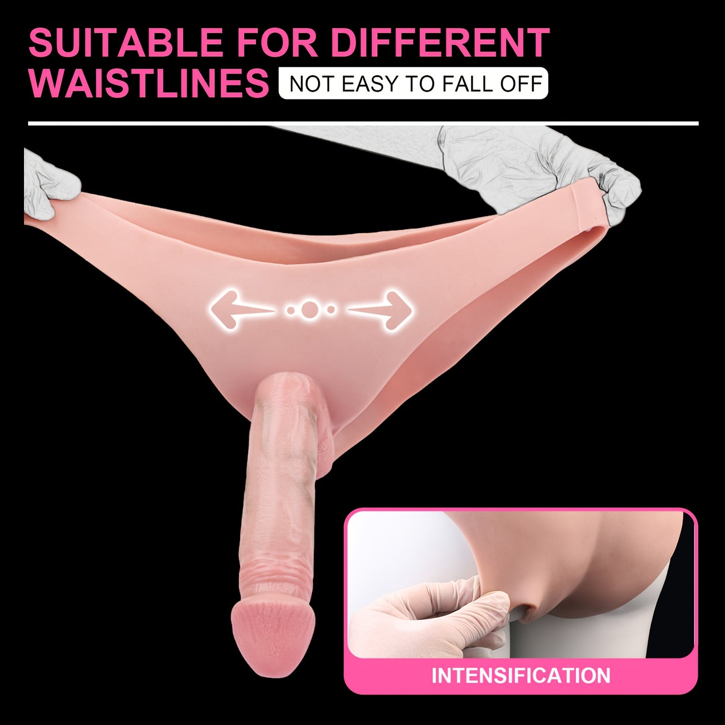 Silicone Strap On Penis Sleeve Harness With Realistic Dildo For Couples