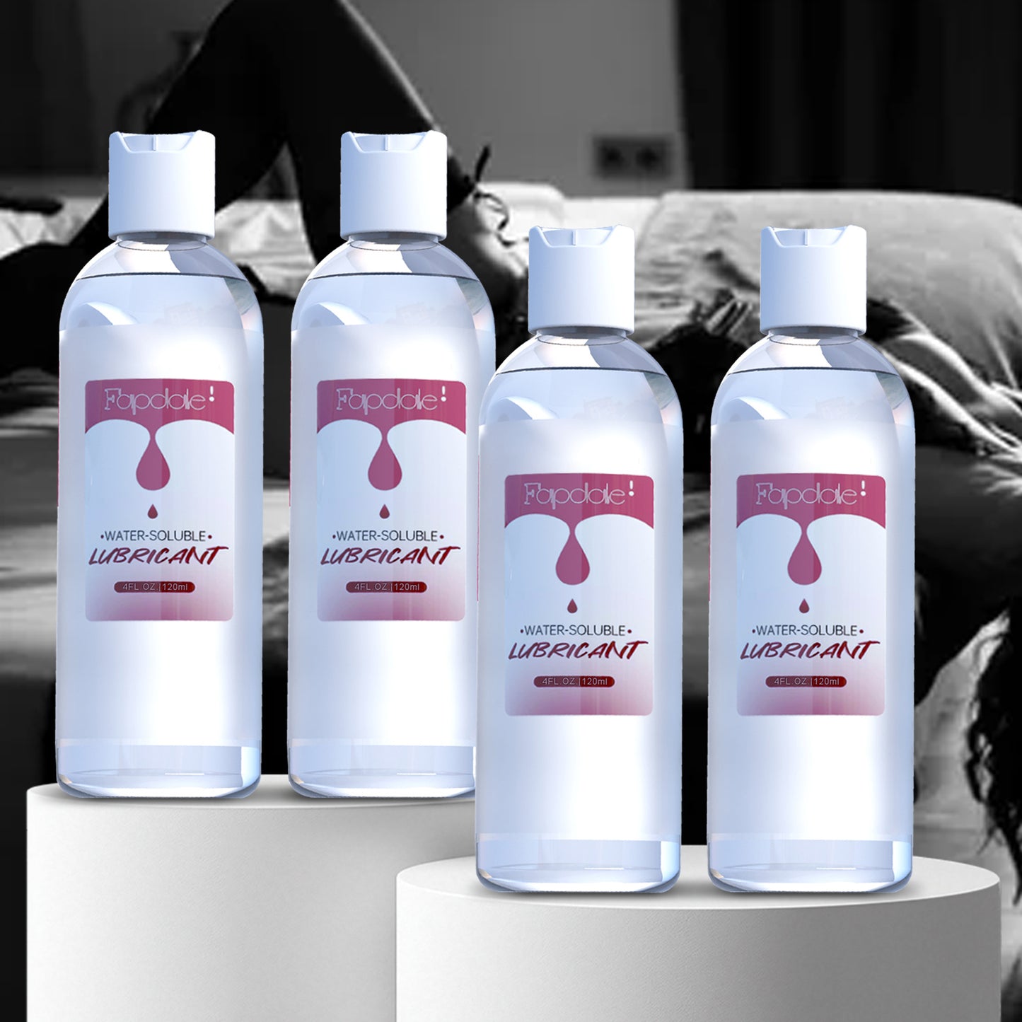 FAPDALE Water Based Lubricant 4 Pack With Pump Head For Couples