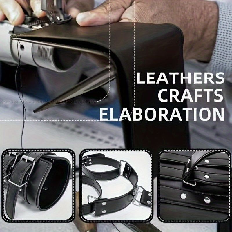 Two-Piece Set for Bondage Training | Includes Backhand Strap with Double-Headed Nipple Clamps and Restraint Cuffs, B/SM, Metal Nipple Clamps