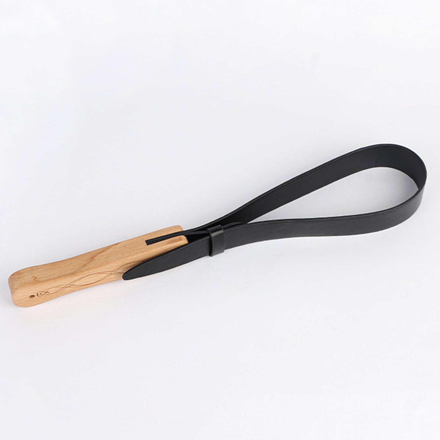 Adventure Ready Premium Faux Leather BDSM Hand Whip With Wooden Handle