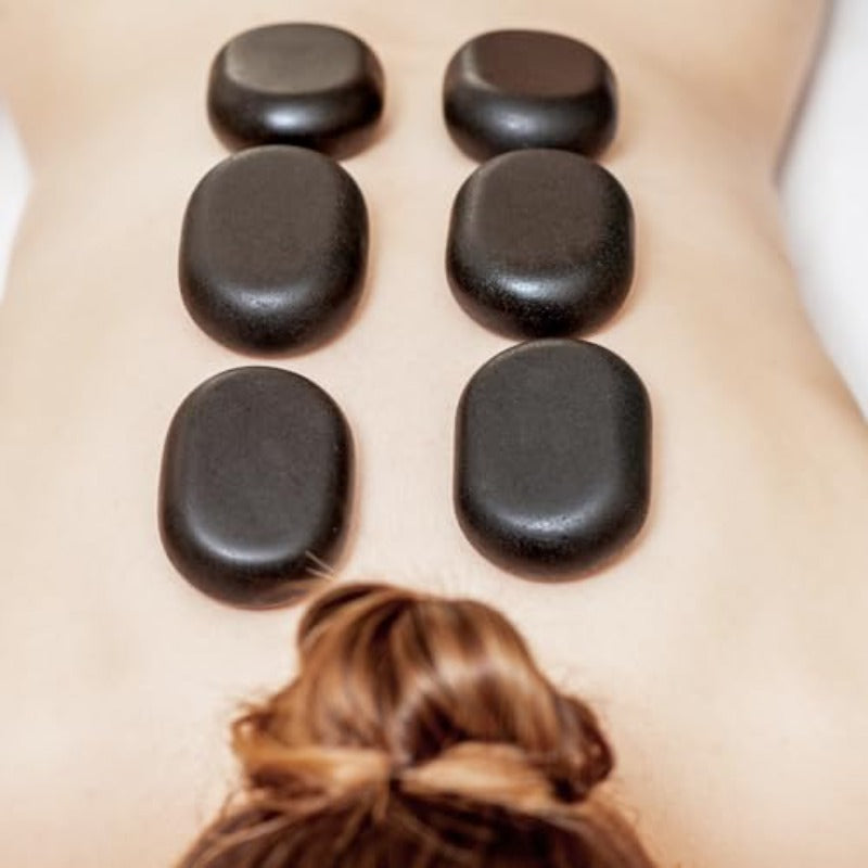 Basalt Hot Stone Set 40 Pieces for Spa Massage Reflexology