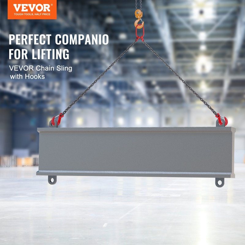 VEVOR Chain Sling 2 G80 Lifting Chains With Grab Hooks