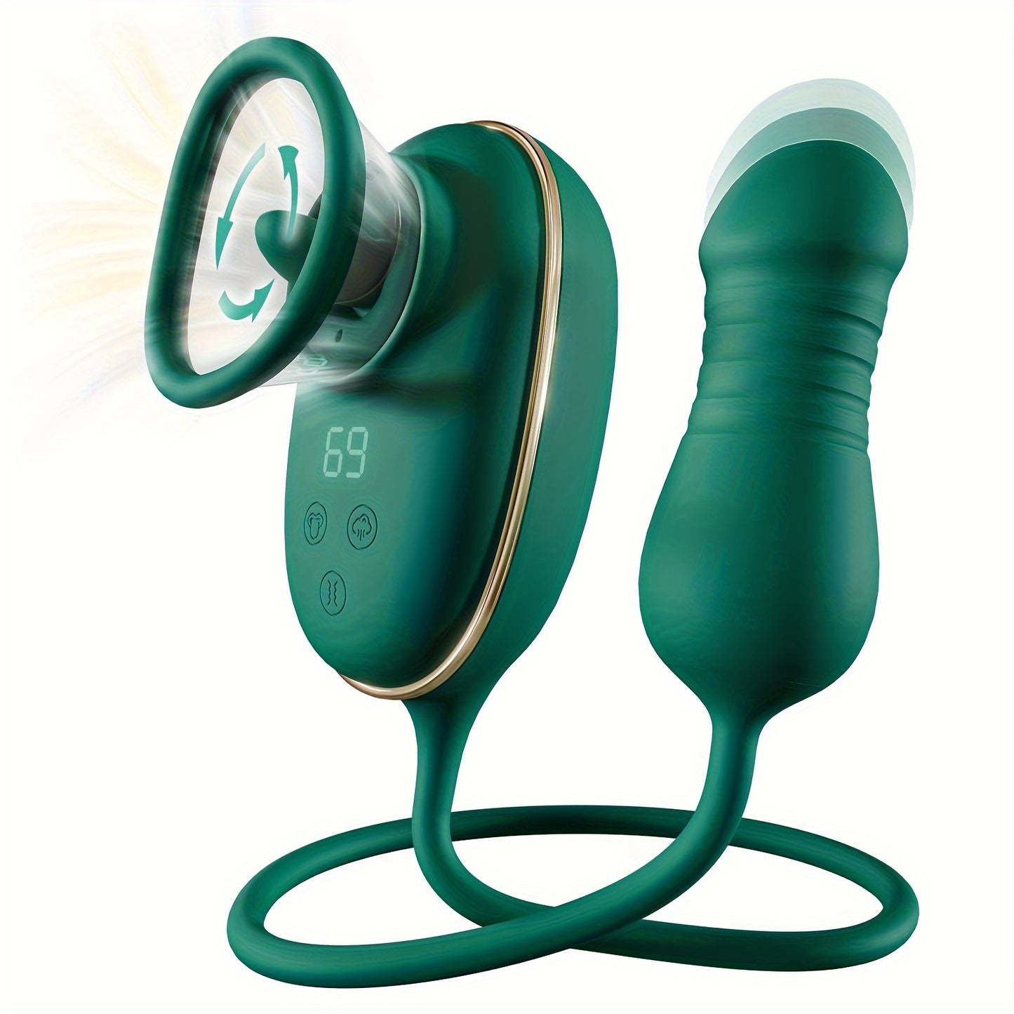 GENYEAN Sucking Tongue Vibrator With 9 Modes G Spot Clitoral
