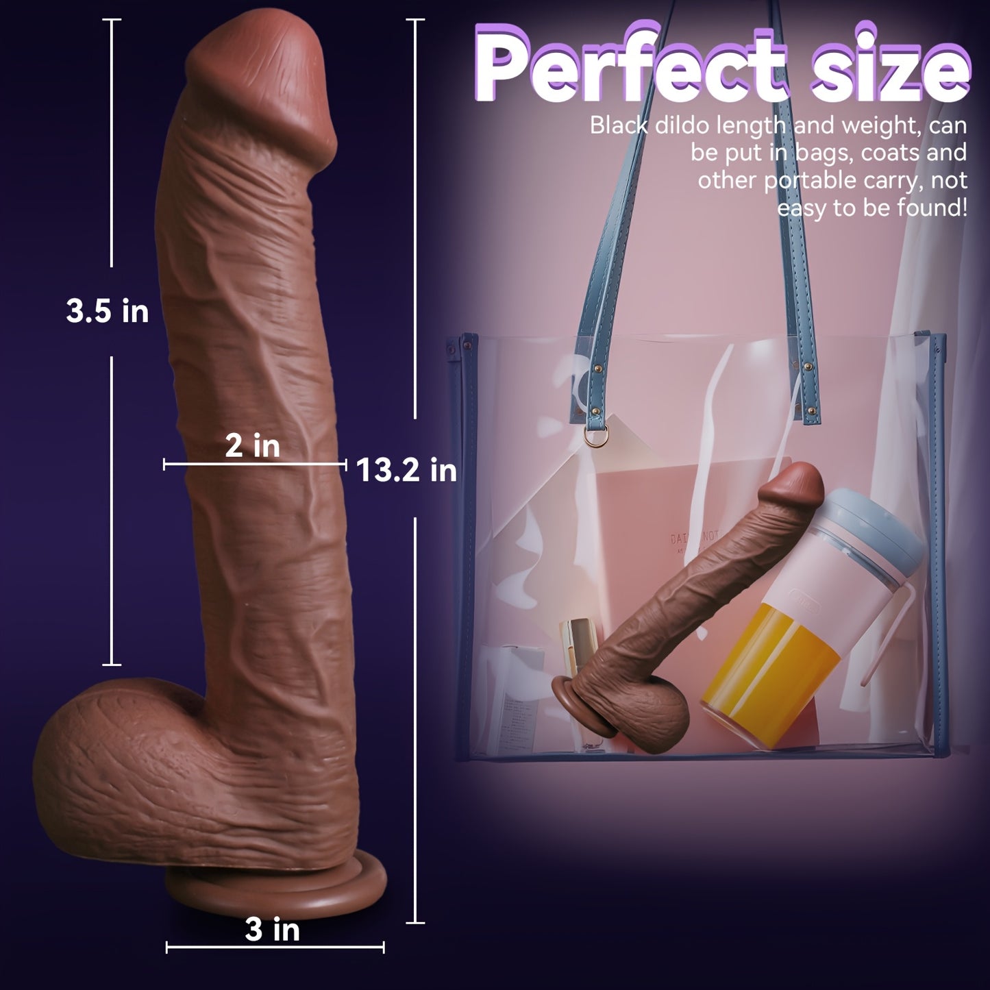Realistic Dildo Sex Toy For Women Durable PVC Material