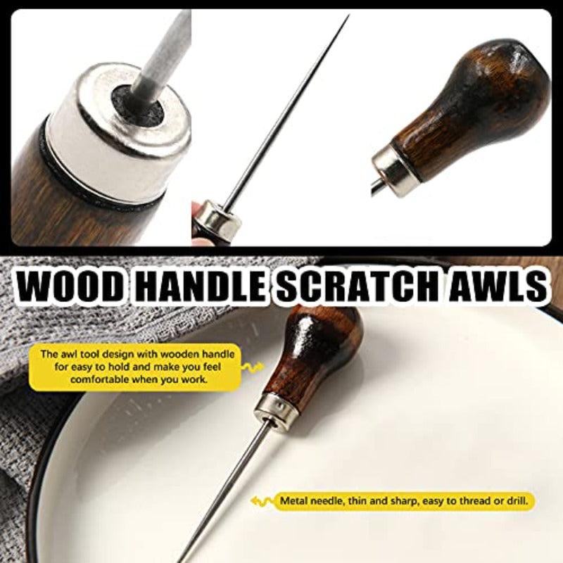 Mardatt 8-Piece Tailor Sewing Kit With Tracing Wheels And Awl