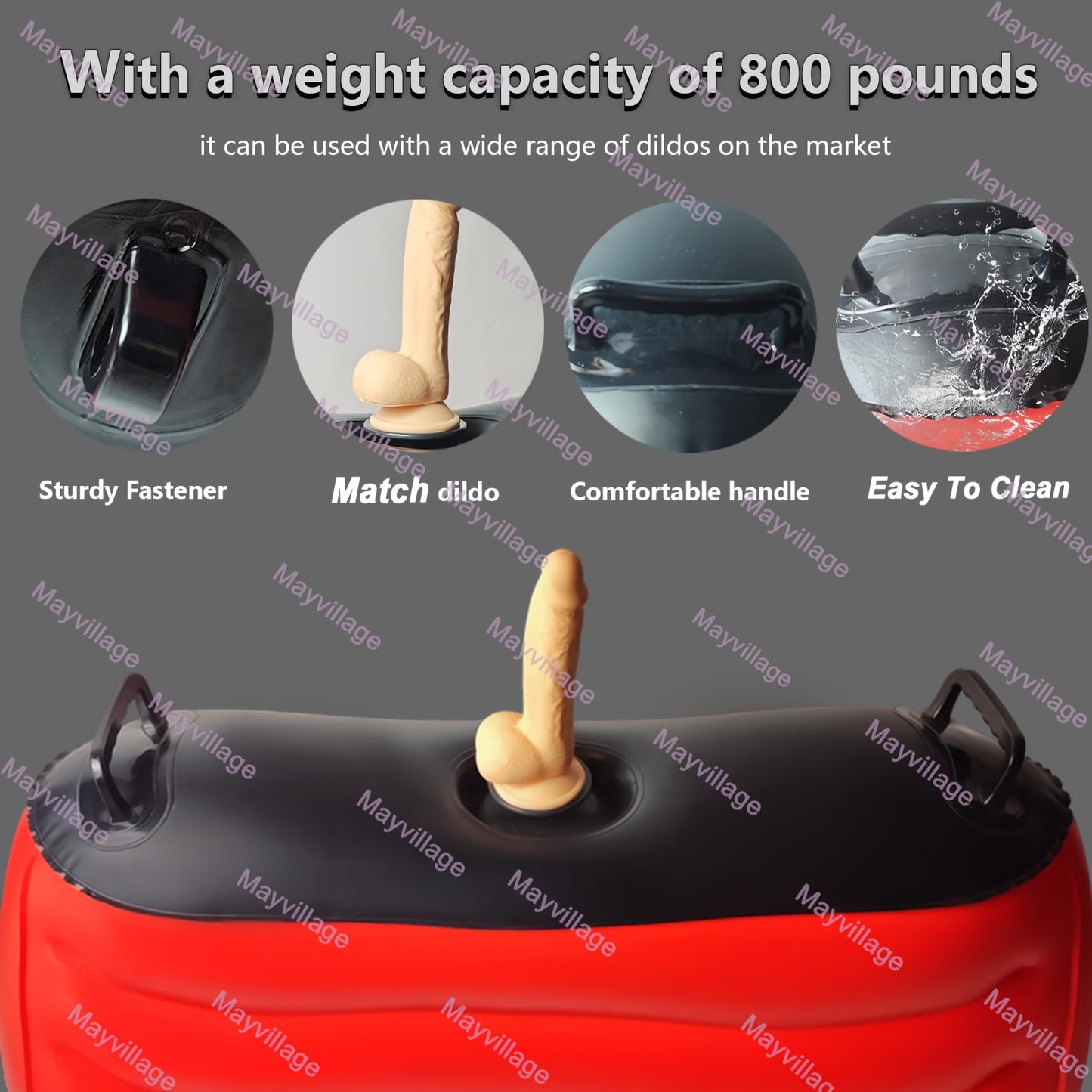 Inflatable Sex Chair For BDSM Positions With Toy Mount