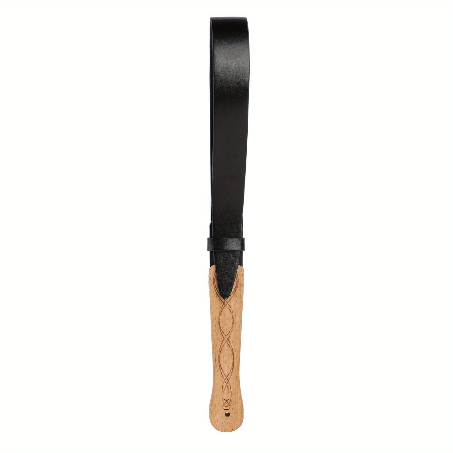 Adventure Ready Premium Faux Leather BDSM Hand Whip With Wooden Handle