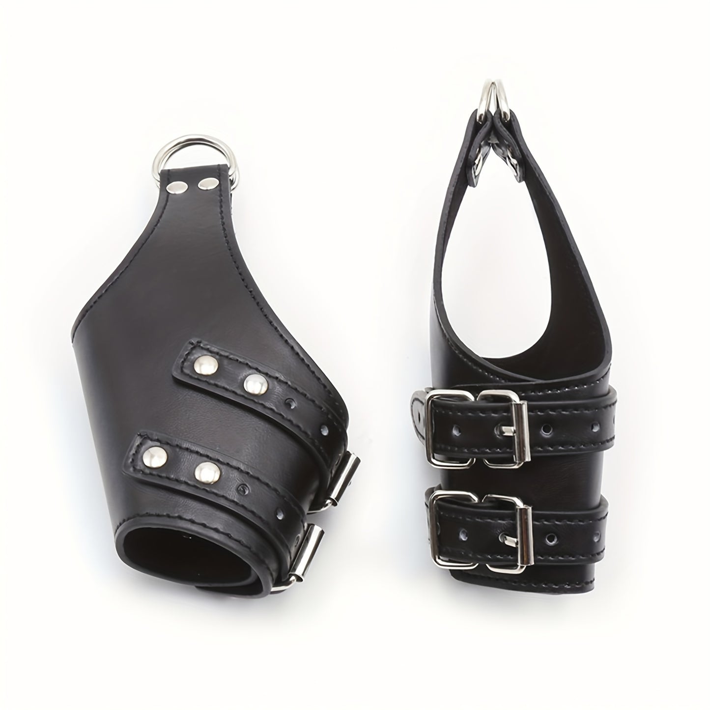 Halloween Leather Hang On Door Handcuffs for Adult Restraints