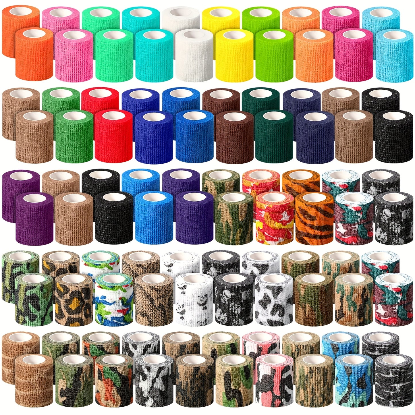 OUTUS 100 Rolls Self Adhesive Bandage Wrap Cohesive Non Woven Medical