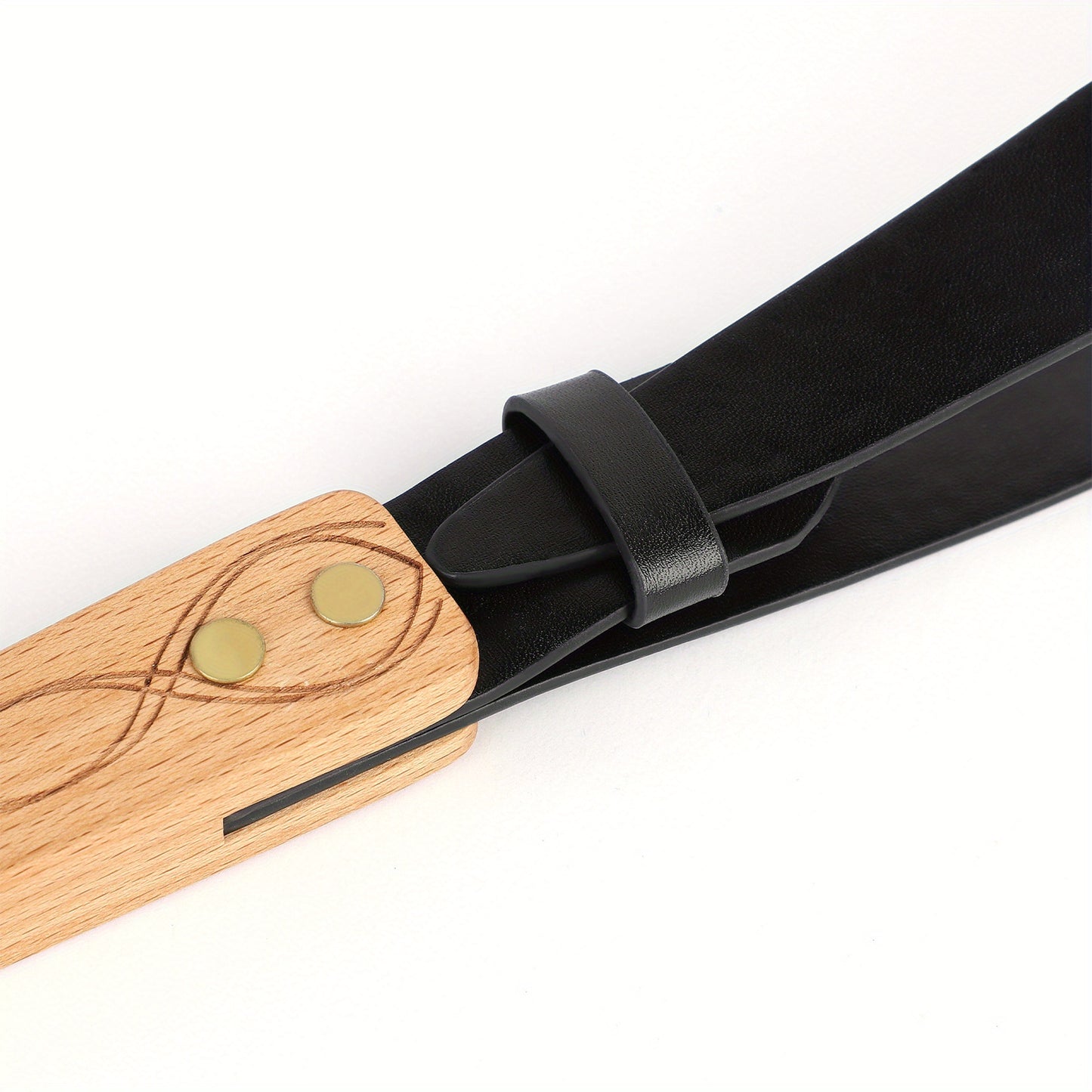 Adventure Ready Premium Faux Leather BDSM Hand Whip With Wooden Handle
