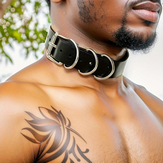 Gothic Punk Hip Hop Multi Ring Collar Necklace for Party