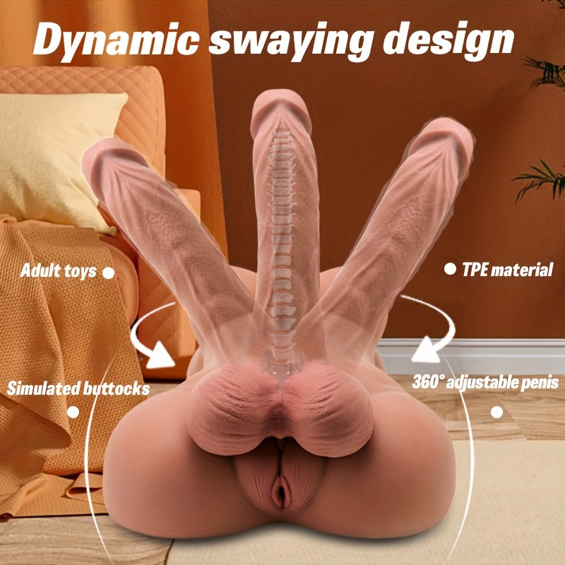 Adult Sex Doll Double Head Stimulation TPE Toy Phthalate Free