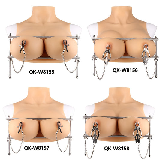 Stainless Steel Breast Clamp Stimulator Textured Nipple Toy