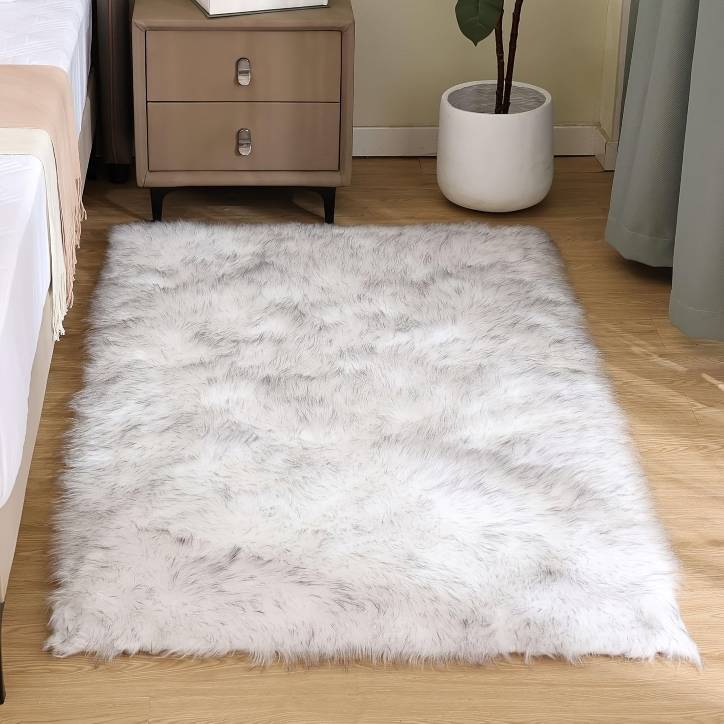 Faux Sheepskin Rug Fluffy Washable Living Room Decor