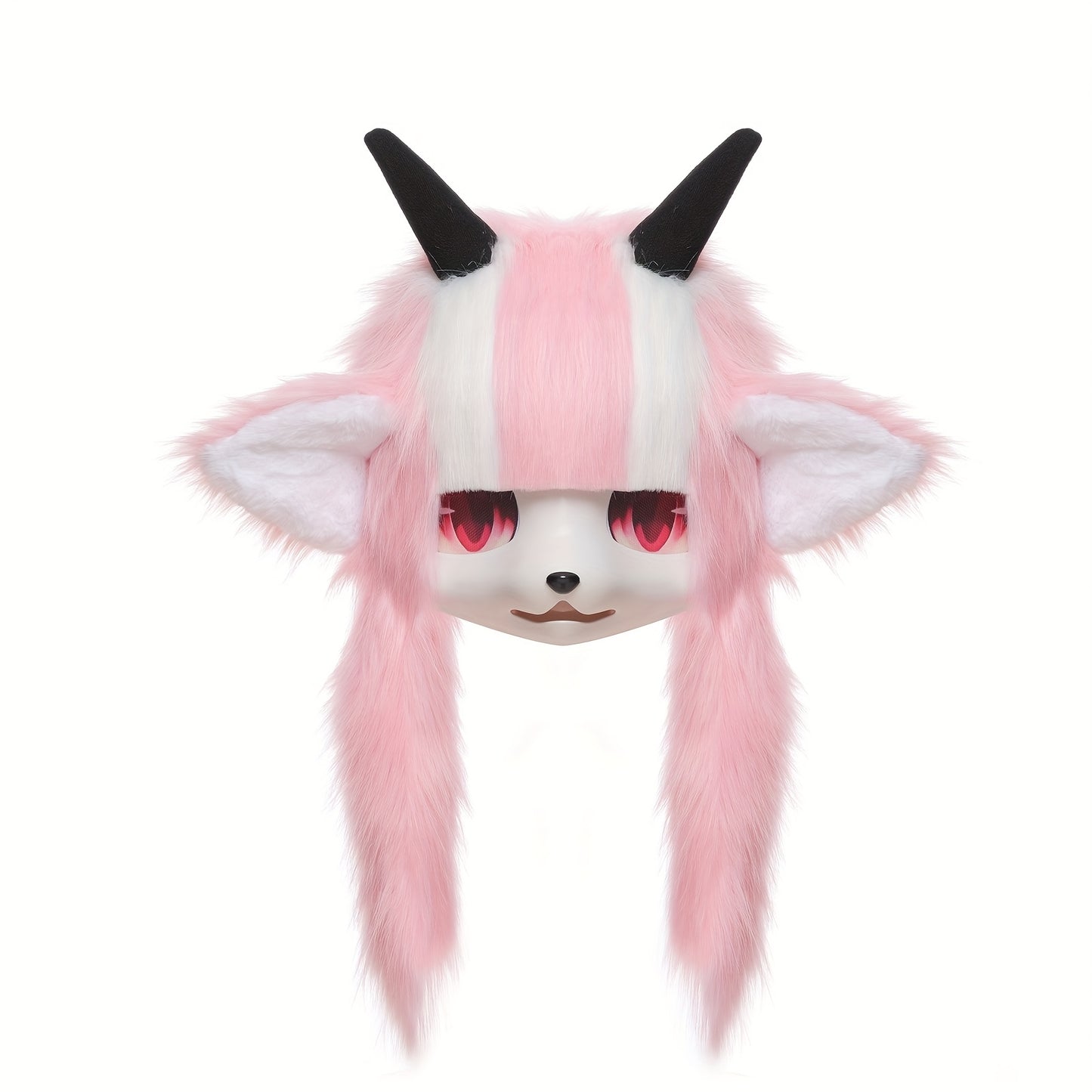 SERENEWINTER Handmade Furry Horn Mask And Beast Costume For Cosplay