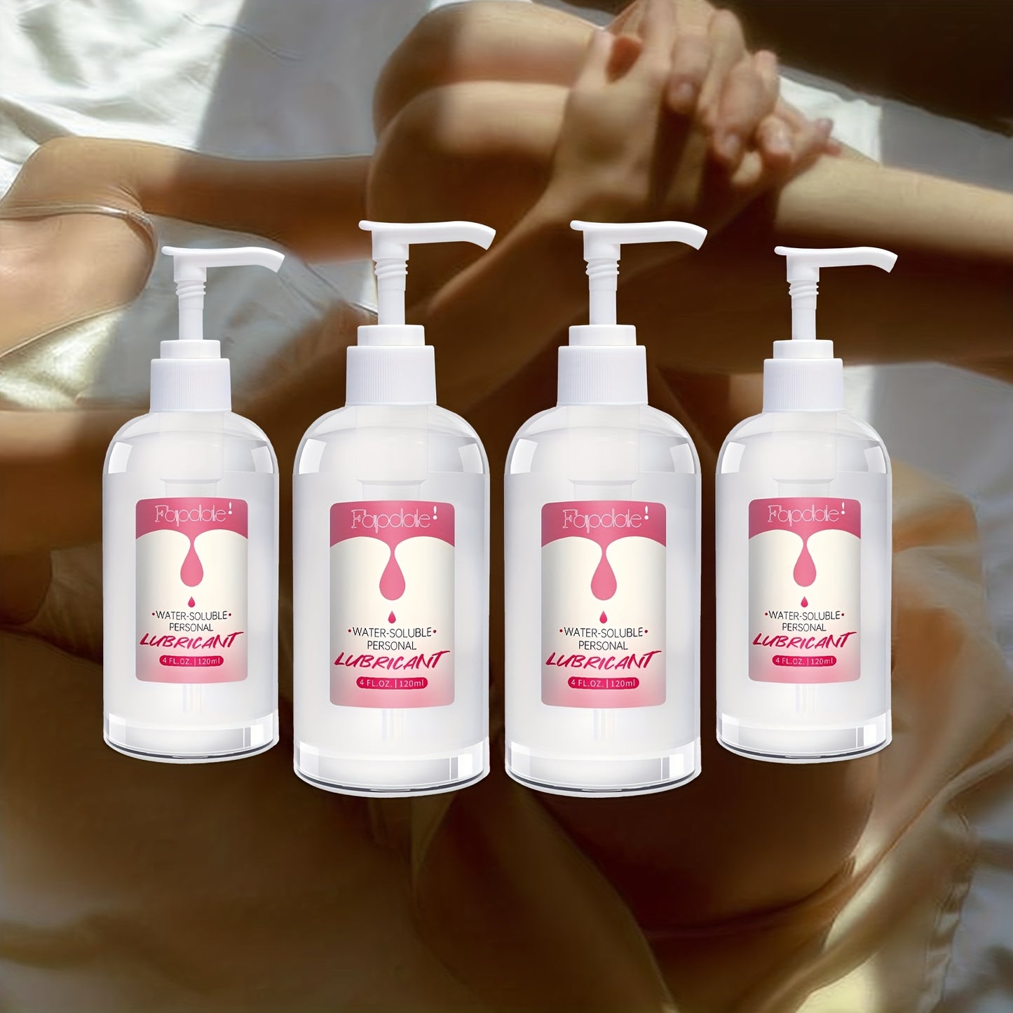 FAPDALE Water Based Lubricant 4 Pack With Pump Head For Couples