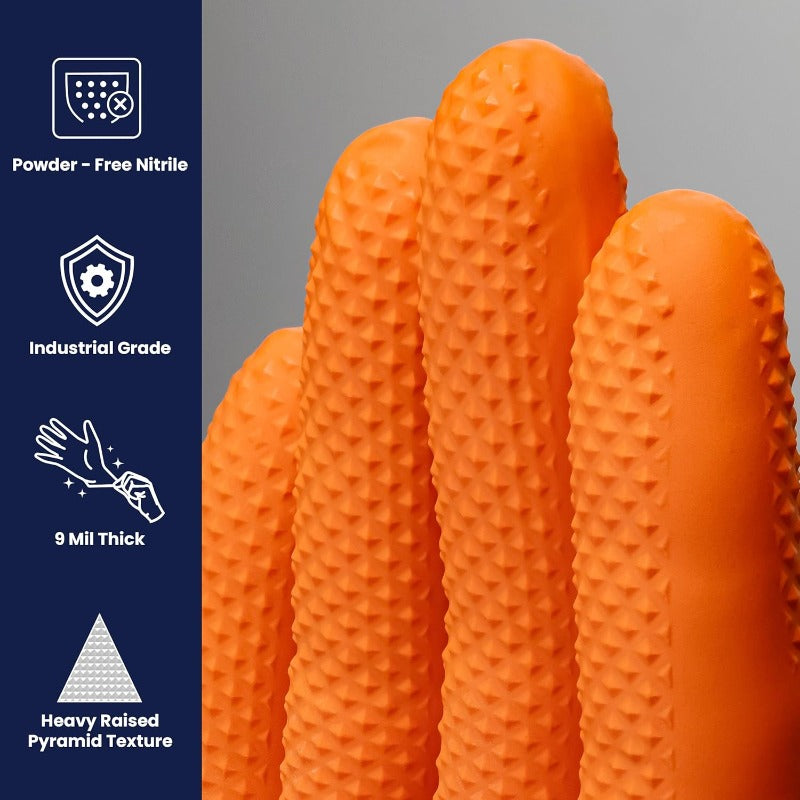 Adenna ProWorks CATCH Heavy-Duty Nitrile Gloves With Raised Pyramid Grip