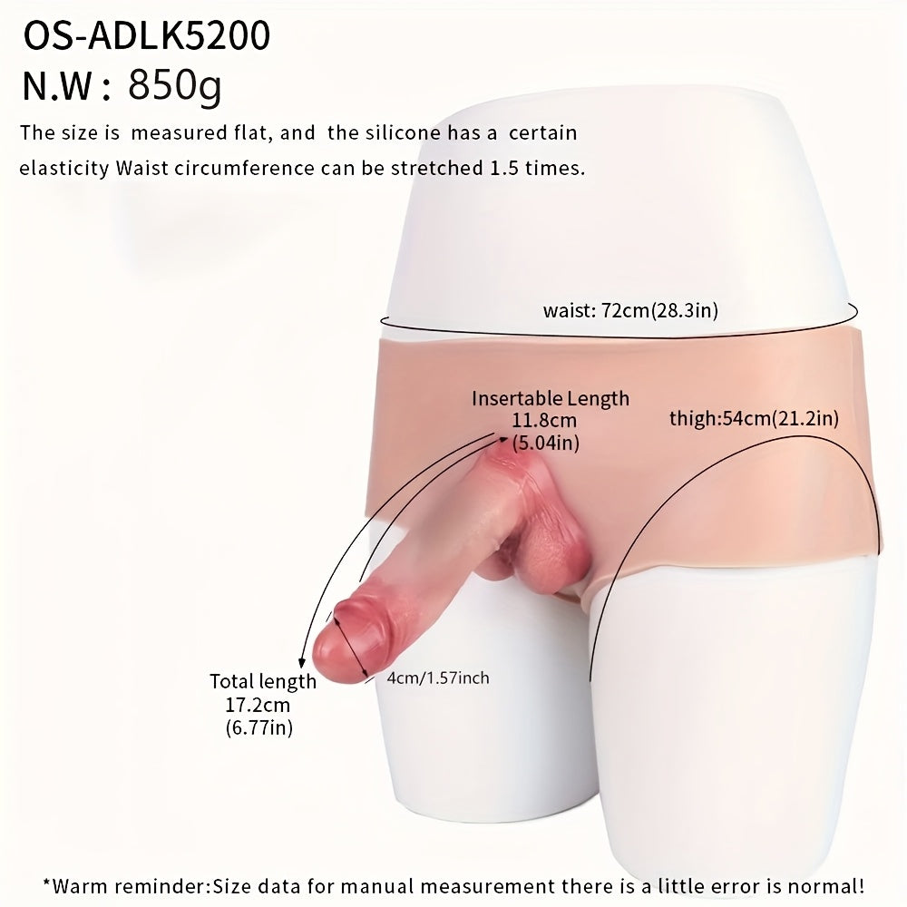 Simulated Wearable Silicone Crotch Suit For Adults BDSM Lovers