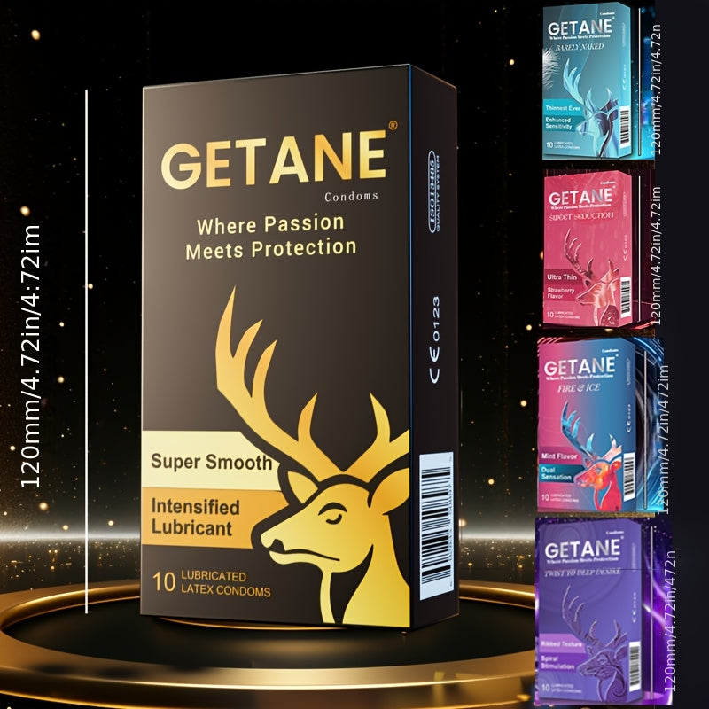 Getane Premium UltraThin Ribbed Latex Condoms For Comfort And Protection