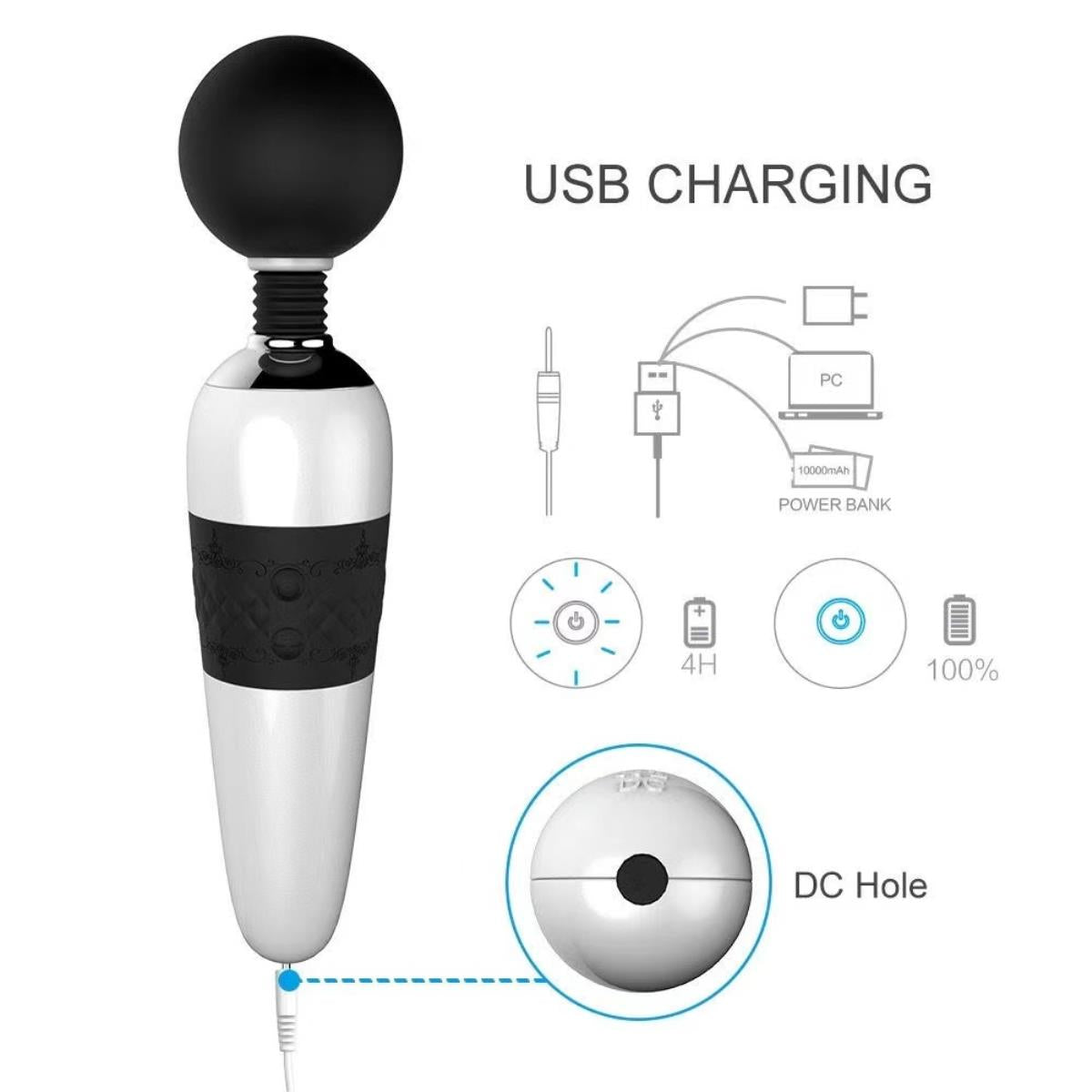 Medical Silicone Personal Massager 7 Function Vibrator For Body Relaxation