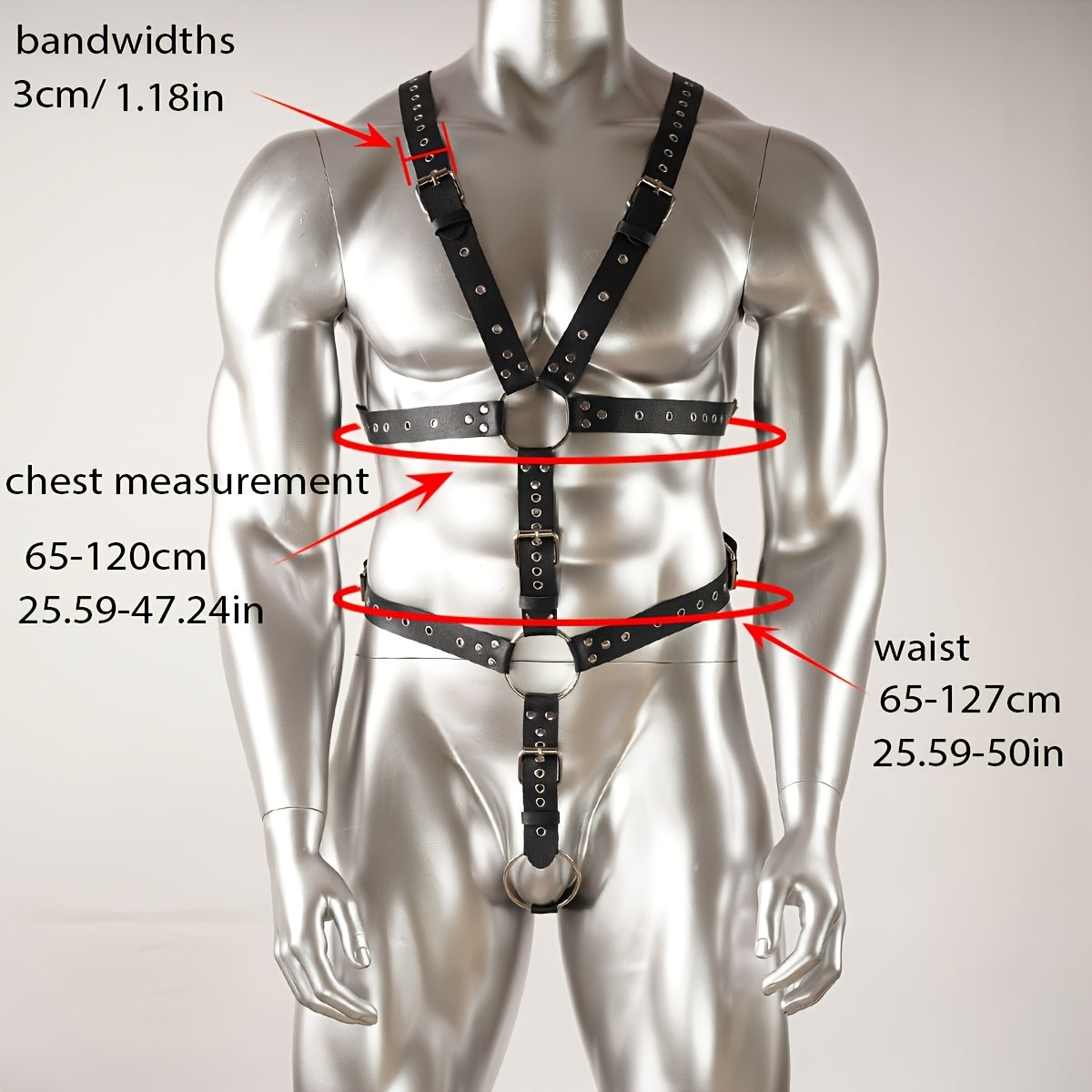 BDSM Body Harness PU Leather Cage Belt Fetish Restraints