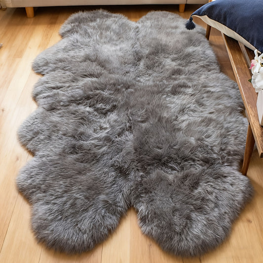Furies Faux Fur Area Rug Fluffy Plush Irregular Sheepskin Carpet